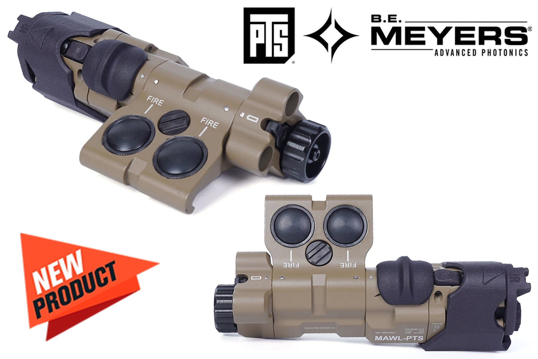 PTS B.E. Meyers MAWL-PTS Laser ( Black / DE ) ( MAWL Green & IR Laser )-Dark Earth ( DE )