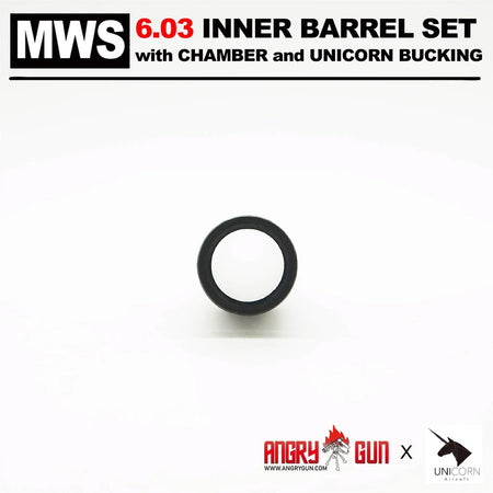 Angry Gun MWS 6.03 Carbon Steel Inner Barrel Set ( With Chamber Set & Bucking ) ( for Marui TM MWS GBBR )-370mm-60�