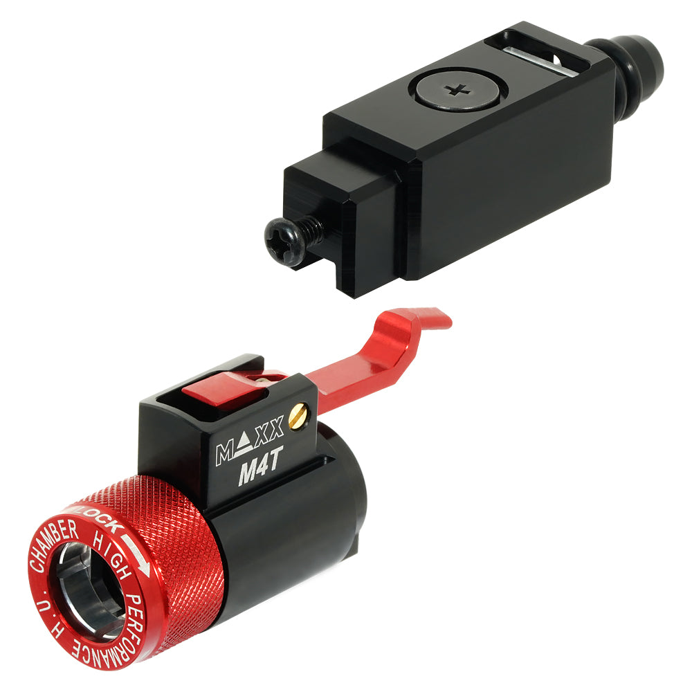 MAXX CNC Aluminum Hop Up Chamber & Adjuster M4T Set For Marui TM