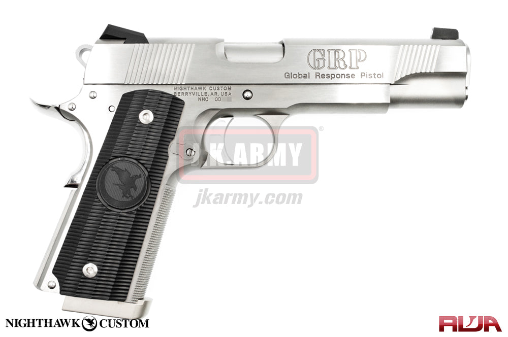 Nighthawk Custom GRP Stainless Steel GBB Pistol Airsoft Limited Edition ( RWA ) ( Limited Item )