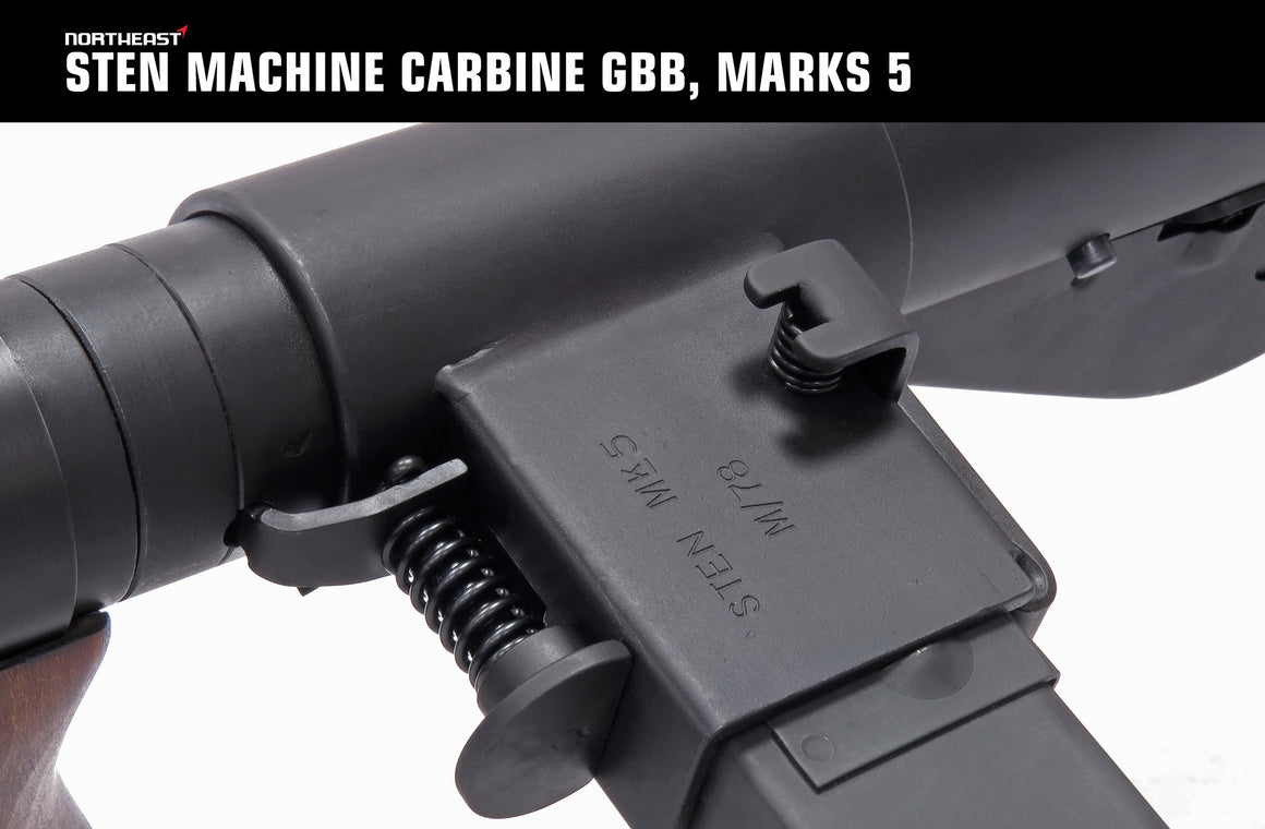 Northeast STEN Gun MK 5 GBBR , STEN MACHINE CARBINE GBB MARKS 5 ( Black )