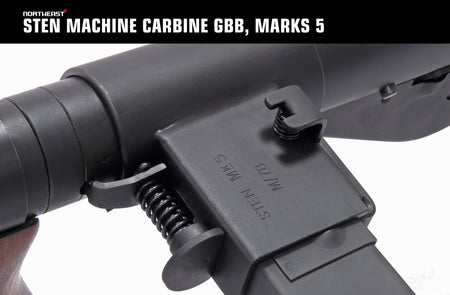 Northeast STEN Gun MK 5 GBBR , STEN MACHINE CARBINE GBB MARKS 5 ( Black )