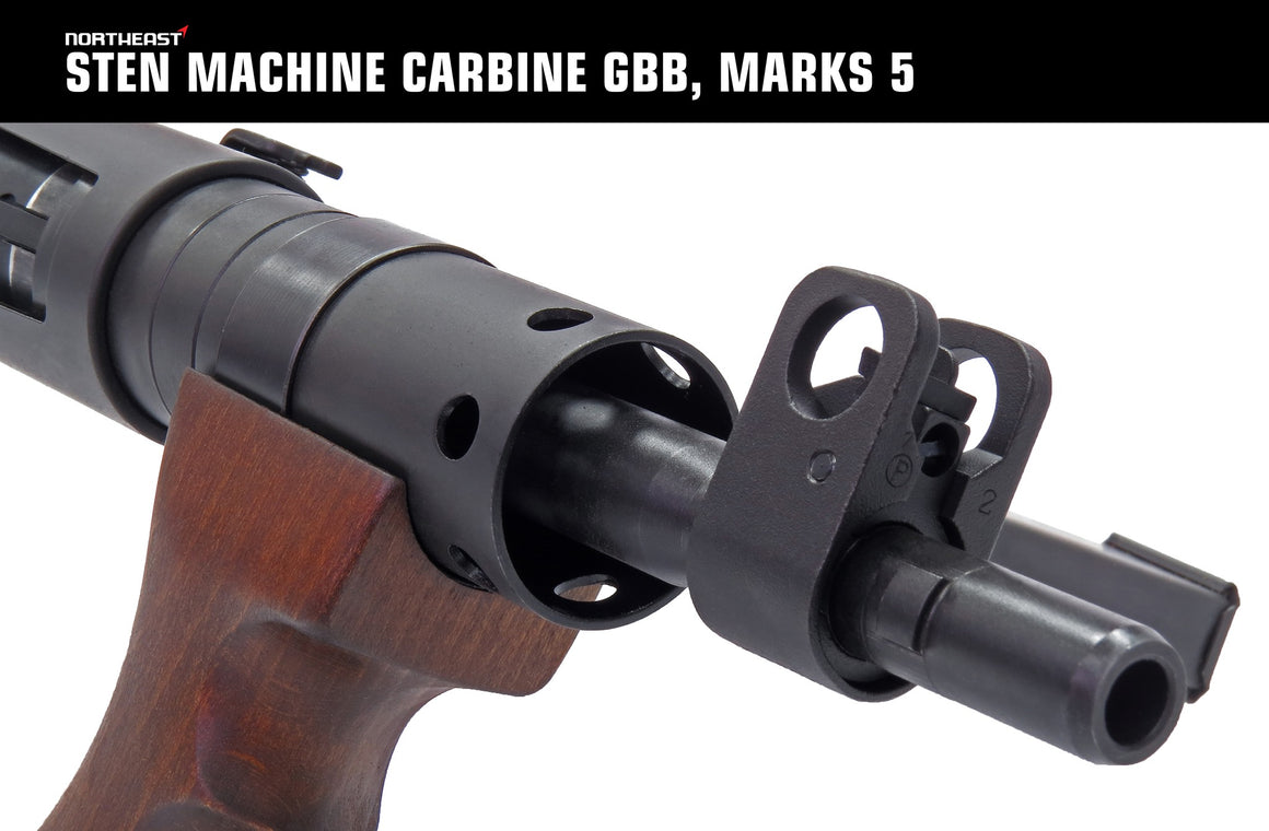 Northeast STEN Gun MK 5 GBBR , STEN MACHINE CARBINE GBB MARKS 5 ( Black )