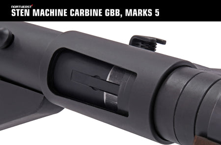 Northeast STEN Gun MK 5 GBBR , STEN MACHINE CARBINE GBB MARKS 5 ( Black )