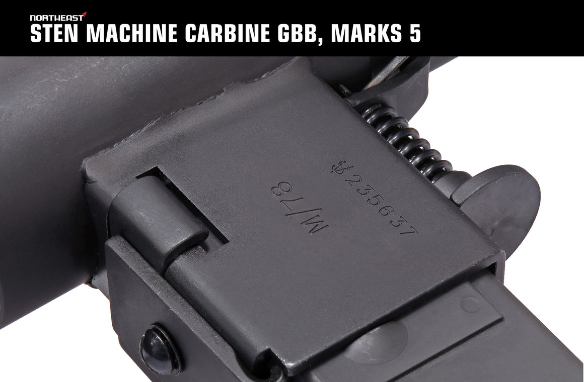 Northeast STEN Gun MK 5 GBBR , STEN MACHINE CARBINE GBB MARKS 5 ( Black )