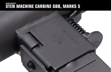 Northeast STEN Gun MK 5 GBBR , STEN MACHINE CARBINE GBB MARKS 5 ( Black )