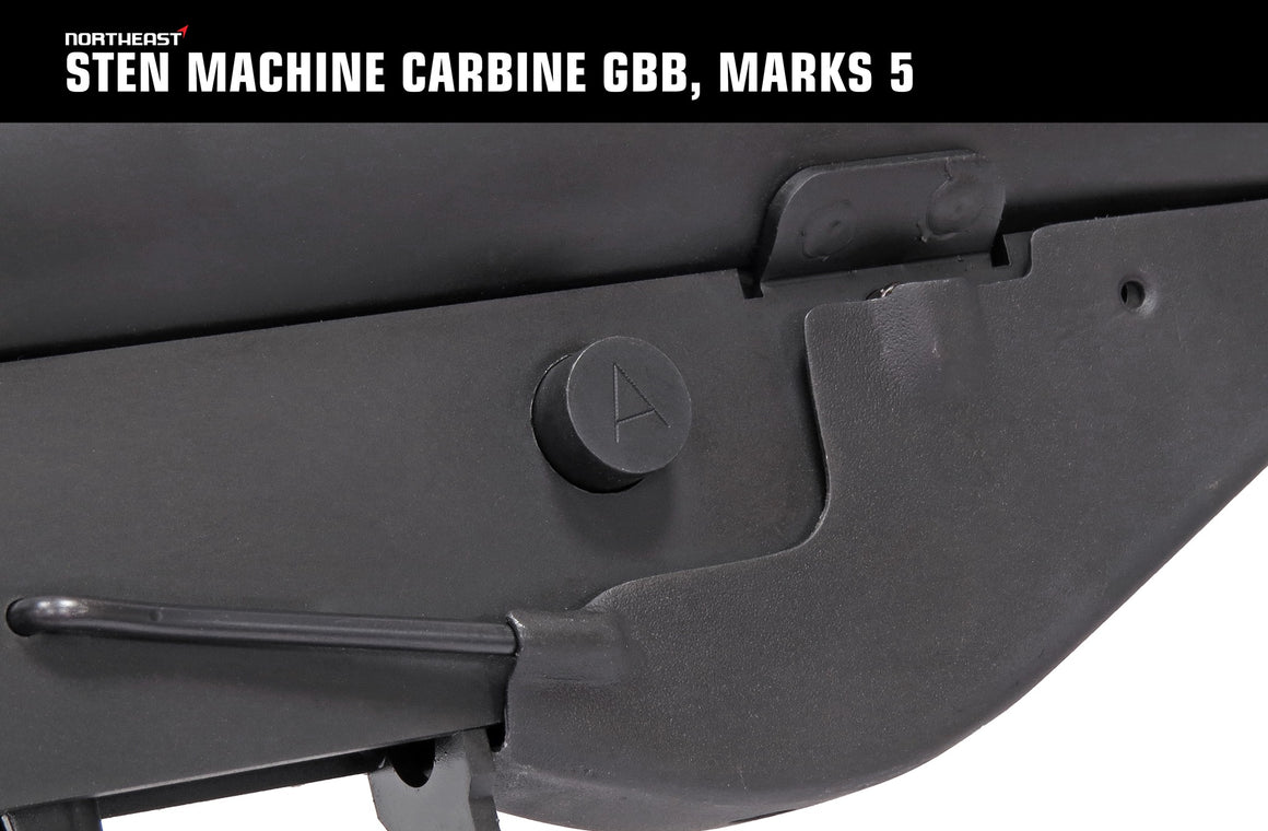 Northeast STEN Gun MK 5 GBBR , STEN MACHINE CARBINE GBB MARKS 5 ( Black )