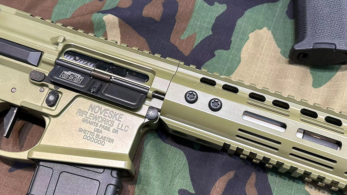 EMG Noveske Licensed 7.94” Gen 4 Ghetto Blaster Receiver Kit for Tokyo Marui TM M4 MWS GBB Series ( by DYTAC ) ( Cerakote Noveske Tiger Eye Brown )