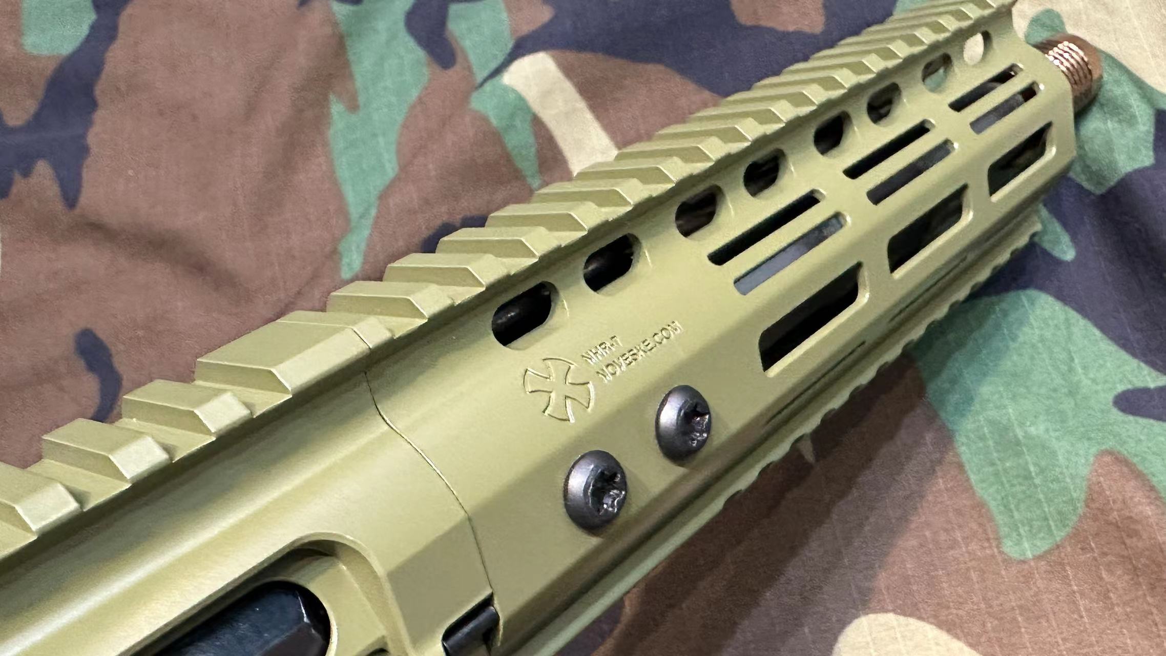 EMG Noveske Licensed 7.94” Gen 4 Ghetto Blaster Receiver Kit for Tokyo Marui TM M4 MWS GBB Series ( by DYTAC ) ( Cerakote Noveske Tiger Eye Brown )