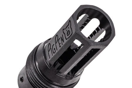EMG Noveske Licensed Pig Pen 14mm CCW Steel Flash Hider ( QPQ Black )