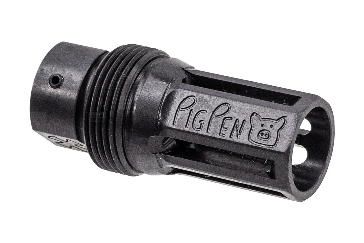 EMG Noveske Licensed Pig Pen 14mm CCW Steel Flash Hider ( QPQ Black )