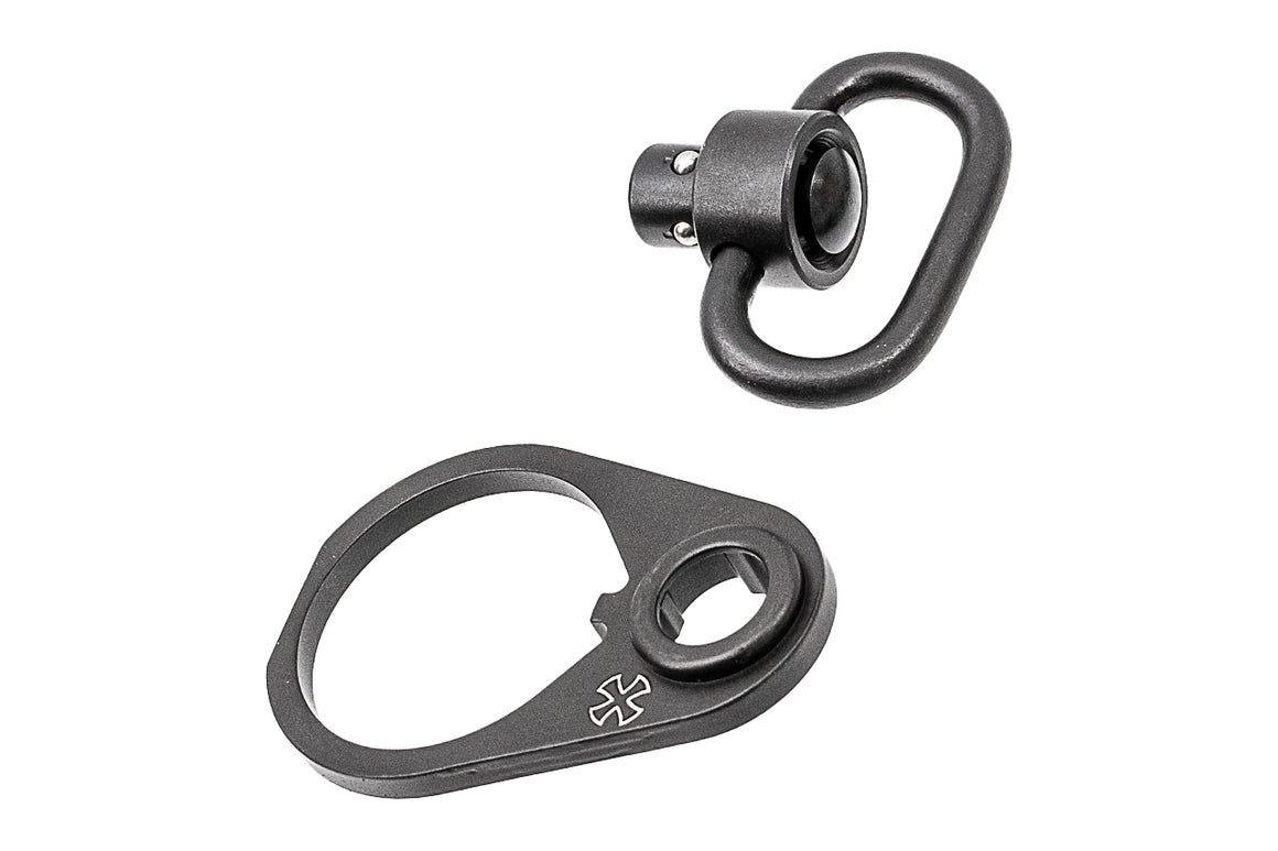 EMG Noveske Licensed CGS Steel QD Sling Swivel End Plate Set For CGS M4 GBBR / Tokyo Marui TM MWS GBBR System Series ( by CYMA )