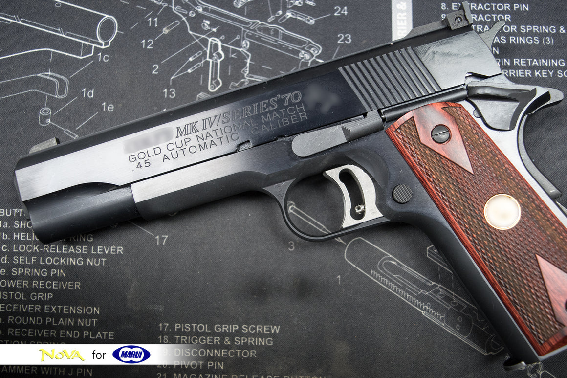 Custom Made - Nova " Gold Cup Nation Match " Aluminum Frame & Slide Kit with Marui Airsoft S70 1911 - Black ( Limited )