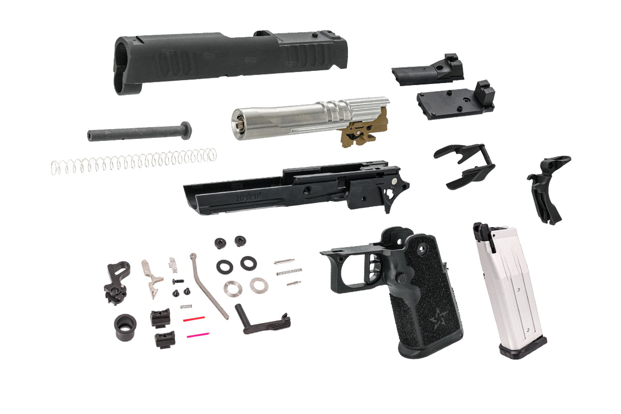 EMG Licensed CNC Steel Staccato C ( RMR Version ) Slide + Aluminum Frame Kit For Marui TM Hi-Capa GBBP Series