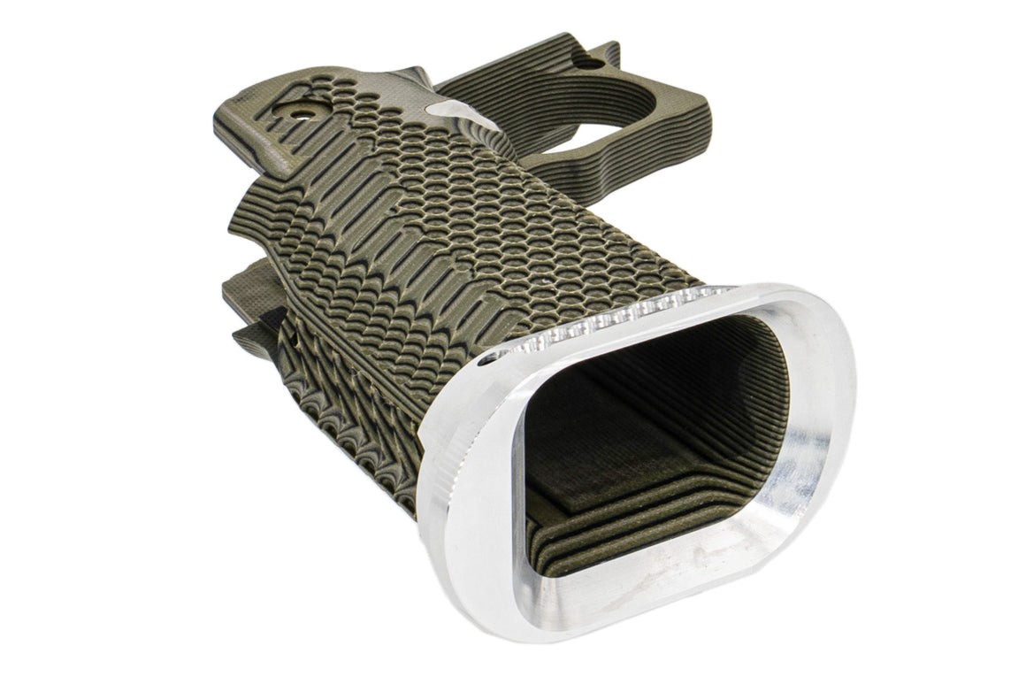 Nova CNC G10 Grip for Tokyo Marui TM 5.1 Hicapa GBB Series-Olive Drab-#MX Mix Texture