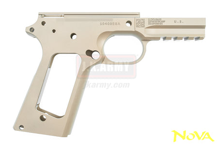 Nova M45A1 CQBP Aluminum Frame & Slide Kit for Marui Airsoft 1911 Series ( Cerakote FDE )
