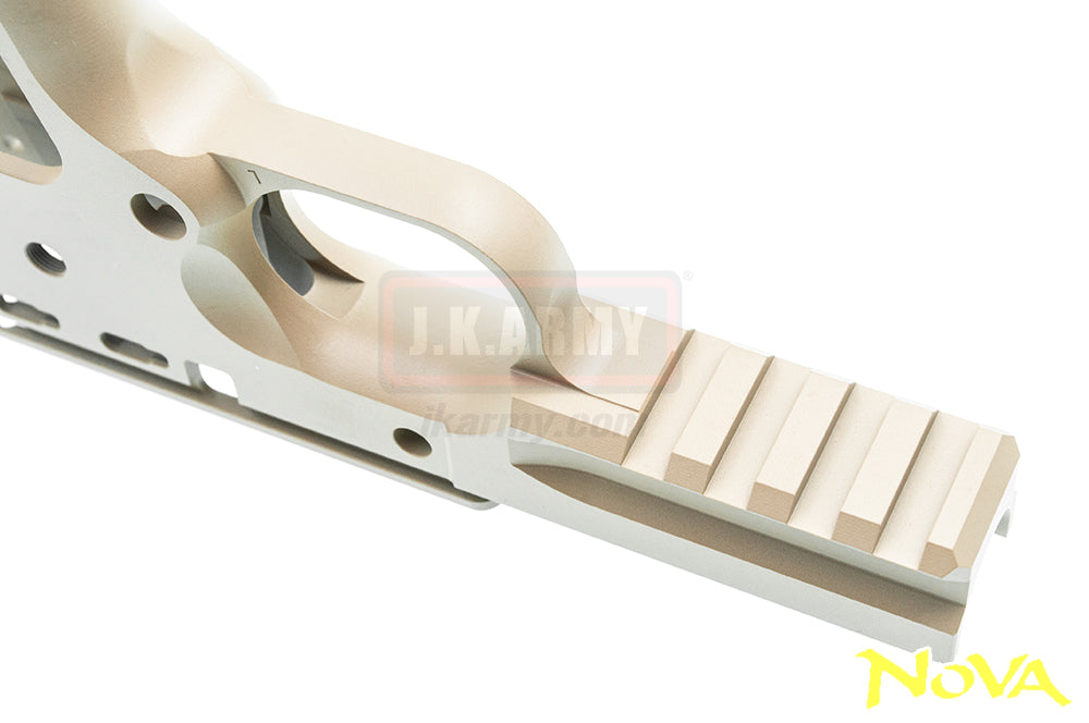 Nova M45A1 CQBP Aluminum Frame & Slide Kit for Marui Airsoft 1911 Series ( Cerakote FDE )