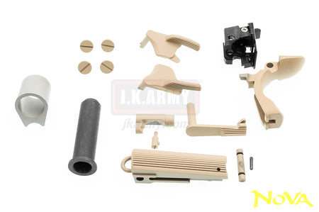Nova M45A1 CQBP Aluminum Frame & Slide Kit for Marui Airsoft 1911 Series ( Cerakote FDE )