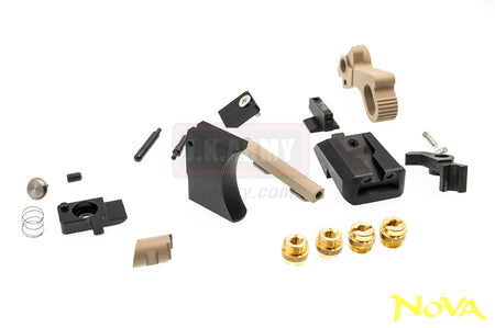 Nova M45A1 CQBP Aluminum Frame & Slide Kit for Marui Airsoft 1911 Series ( Cerakote FDE )