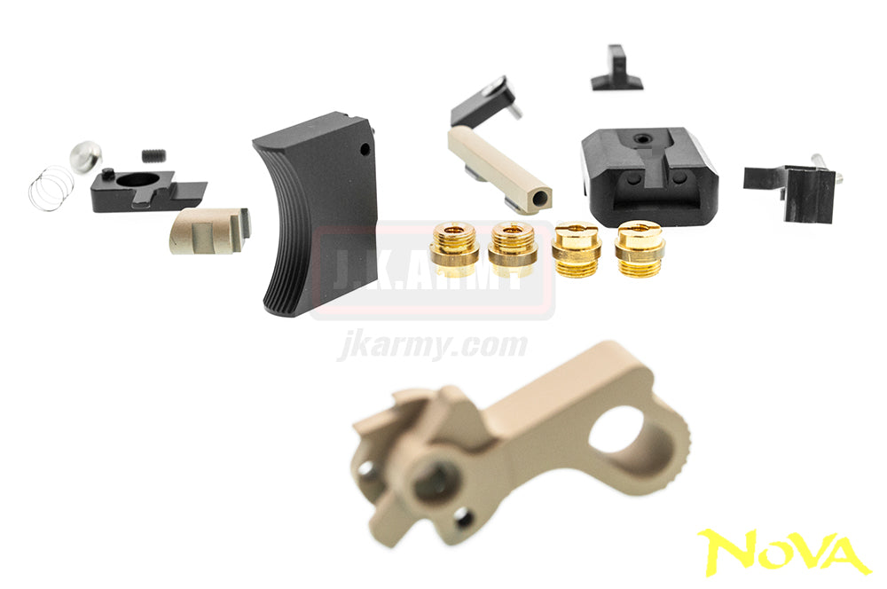 Nova M45A1 CQBP Aluminum Frame & Slide Kit for Marui Airsoft 1911 Series ( Cerakote FDE )