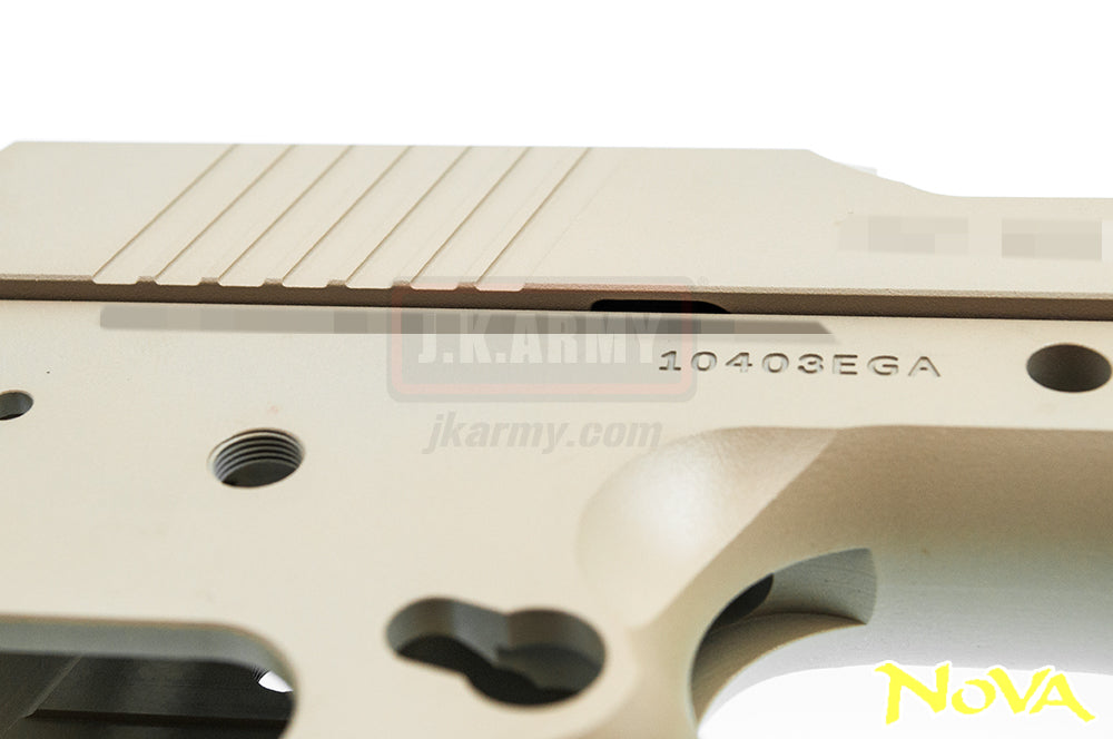 Nova M45A1 CQBP Aluminum Frame & Slide Kit for Marui Airsoft 1911 Series ( Cerakote FDE )