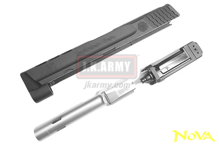 NOVA 4.25 Inch Performance Center Custom Slide Set for Tokyo Marui M&P9 GBB Pistol Series - Silver Barrel Version - Limited
