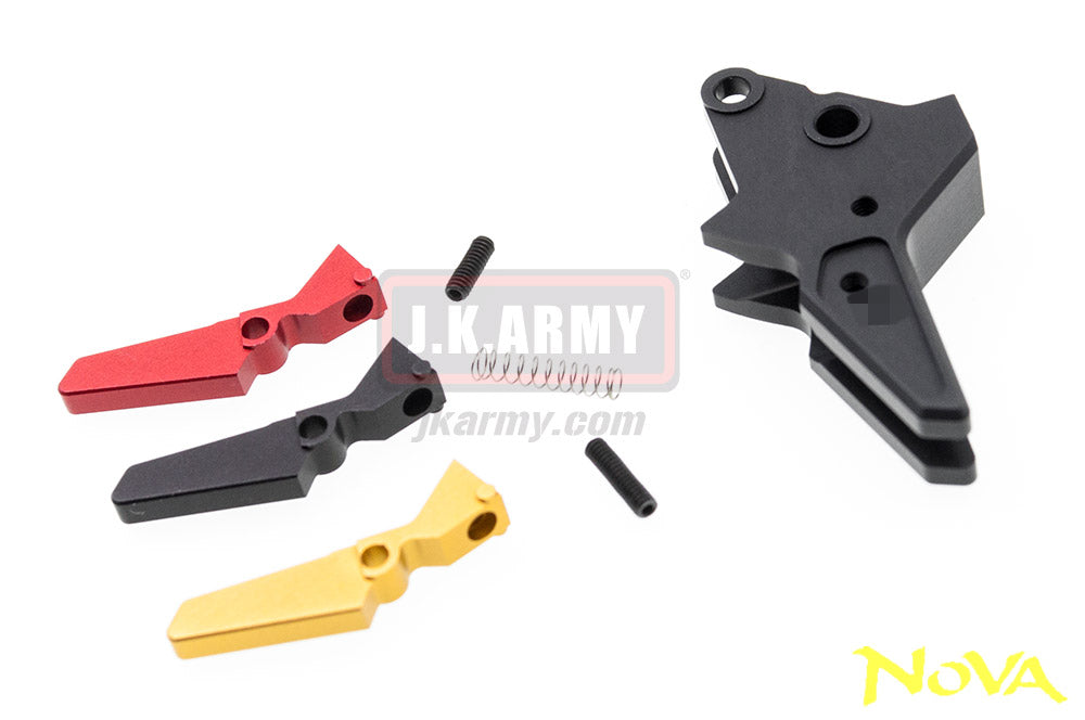 Nova S-Style ( Flat-Faced ) Trigger for Marui Airsoft M&P9 GBB ( Black )