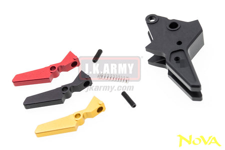 Nova S-Style ( Flat-Faced ) Trigger for Marui Airsoft M&P9 GBB ( Black )