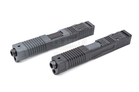 NOVA CNC Aluminum FI COSTA 19 MK1 Style Slide set for Tokyo Marui Model 19 GBB Series-Titanium Grey