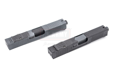 NOVA CNC Aluminum FI COSTA 19 MK1 Style Slide set for Tokyo Marui Model 19 GBB Series-Titanium Grey