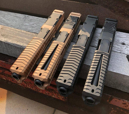 Nova SD-Style CNC Aluminum Slide Set For Marui Model 17 / 22 GBB Series ( Windowless )-FDE