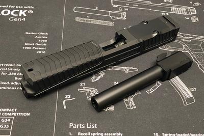 Nova SD-Style CNC Aluminum Slide Set For Marui Model 17 / 22 GBB Series ( Windowless )-FDE