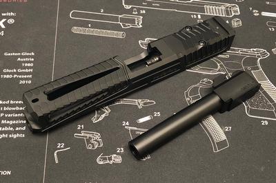 Nova SD-Style ( Window ) CNC Aluminum Slide Set For Marui Model 17 / 22 GBB Series-FDE