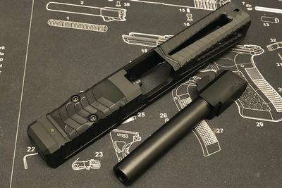 Nova SD-Style ( Window ) CNC Aluminum Slide Set For Marui Model 17 / 22 GBB Series-FDE