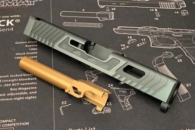 NOVA CNC Aluminum T Style 19 Slide set for Tokyo Marui Model 19 GBB ( Shiny Black )