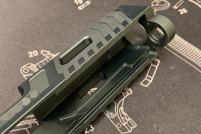 NOVA CNC Aluminum T Style 19 Slide set for Tokyo Marui Model 19 GBB ( Shiny Black )