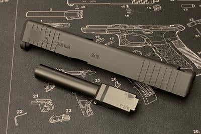 NOVA CNC Aluminum WC Style 19 Slide set for Tokyo Marui Model 19 GBB ( Black )