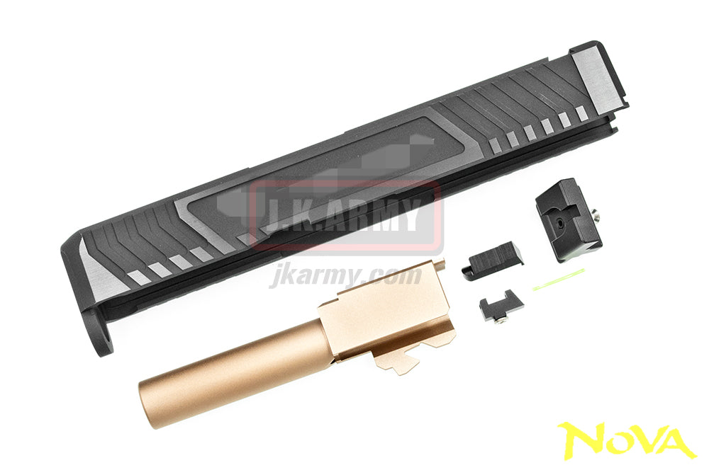 Nova TT Style Model 26 Aluminum Slide for Marui Airsoft Model 26 GBB Series - Shiny Black ( Limited Item )