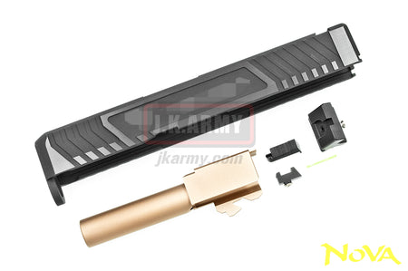 Nova TT Style Model 26 Aluminum Slide for Marui Airsoft Model 26 GBB Series - Shiny Black ( Limited Item )