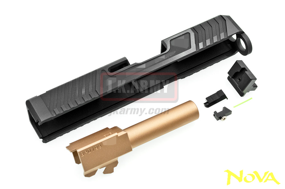 Nova TT Style Model 26 Aluminum Slide for Marui Airsoft Model 26 GBB Series - Shiny Black ( Limited Item )