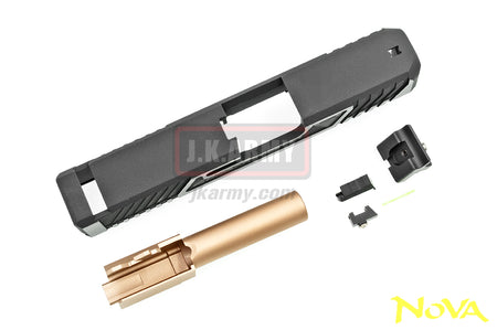 Nova TT Style Model 26 Aluminum Slide for Marui Airsoft Model 26 GBB Series - Shiny Black ( Limited Item )