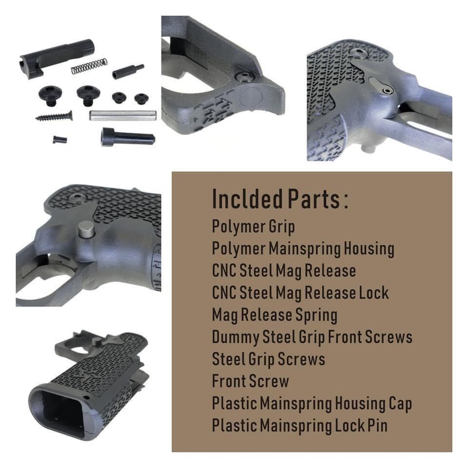 Nova ST* 2011 Style Custom Polymer Grip for Marui Hi-Capa GBB Series-Grey