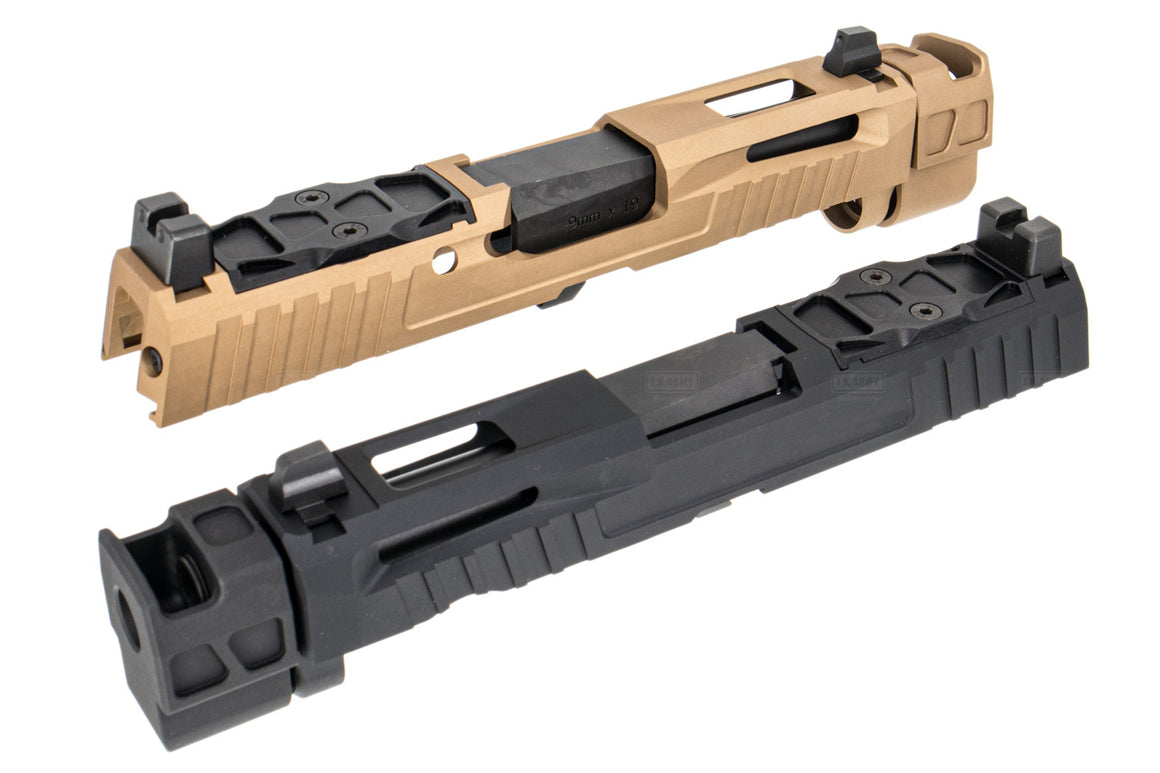 Nova P320 NSO Style CNC Aluminum Slide with Compensator for SIG AIR / VFC M17 M18 P320 GBBP Series-Tan