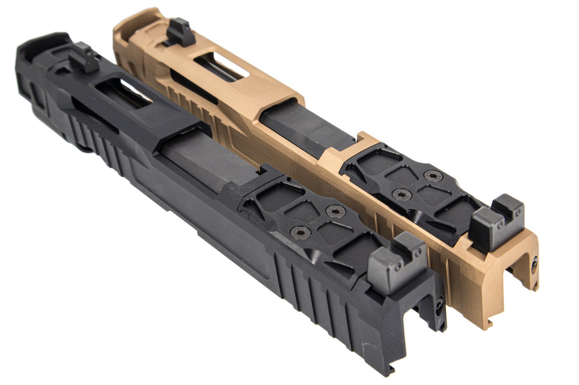 Nova P320 NSO Style CNC Aluminum Slide with Compensator for SIG AIR / VFC M17 M18 P320 GBBP Series-Tan