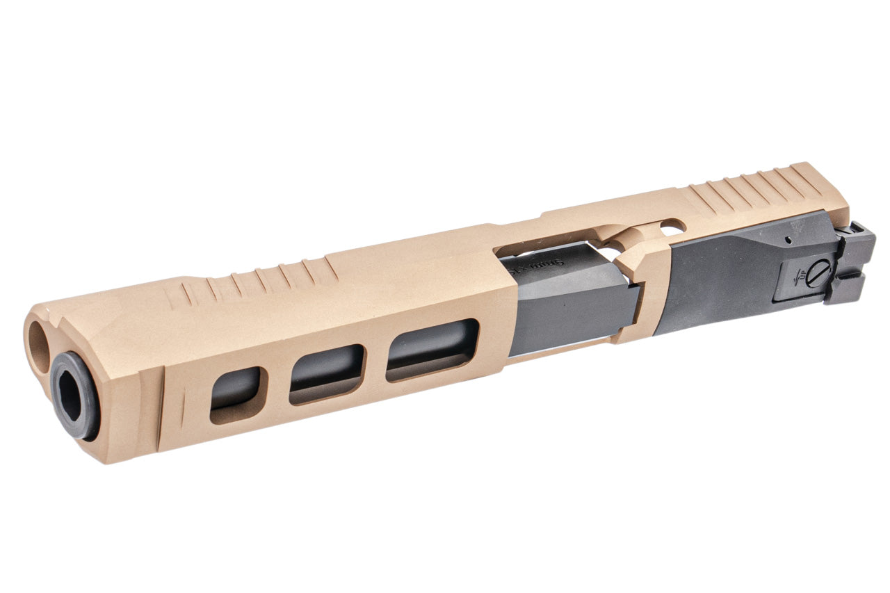 Nova P320 XFIVE Aluminum Slide Set for SIG AIR / VFC P320 M17 M18 GBBP Series ( Black / Tan / Silver )-Tan