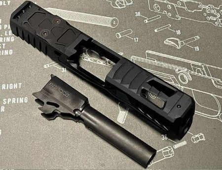 Nova NSO Reptile Cut Style Aluminum Slide Set for SIG AIR / VFC P320 M17 M18 GBBP Series ( Black )