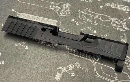 Nova NSO Reptile Cut Style Aluminum Slide Set for SIG AIR / VFC P320 M17 M18 GBBP Series ( Black )