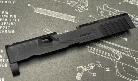 Nova NSO Reptile Cut Style Aluminum Slide Set for SIG AIR / VFC P320 M17 M18 GBBP Series ( Black )