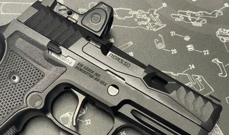 Nova NSO Reptile Cut Style Steel Slide Set for SIG AIR / VFC P320 M17 M18 GBBP Series ( Black )