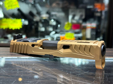 Nova NSO Reptile Cut Style Aluminum Slide Set for SIG AIR / VFC P320 M17 M18 GBBP Series ( Cerakote Tan )